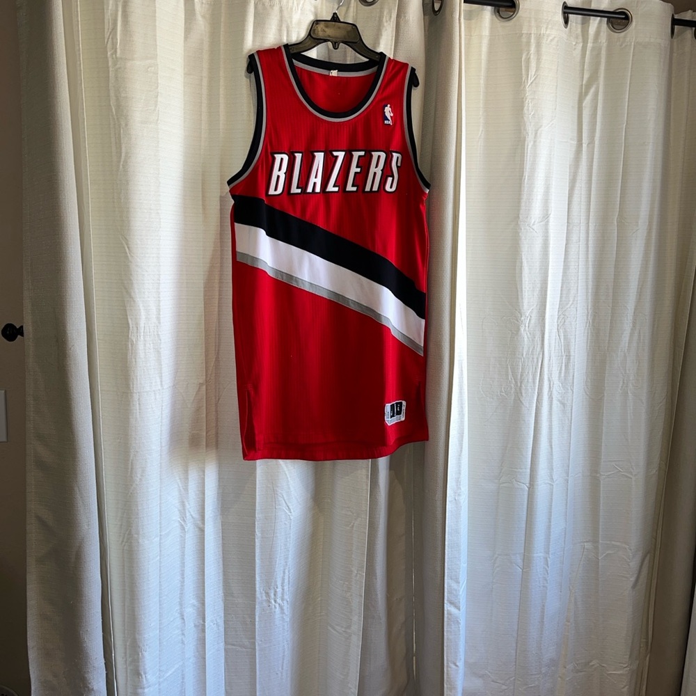 adidas Red and Black Blazers Jersey